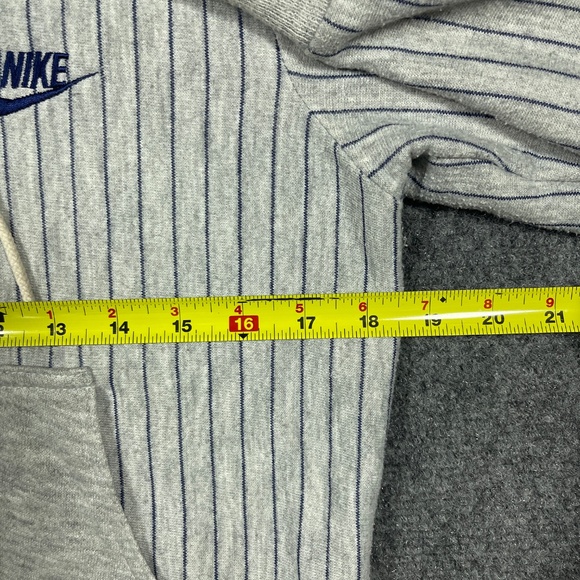 Vintage 80s Nike Quarter Zip Pullover Hoodie Gray Womens Medium 0898 - Picture 8 of 10